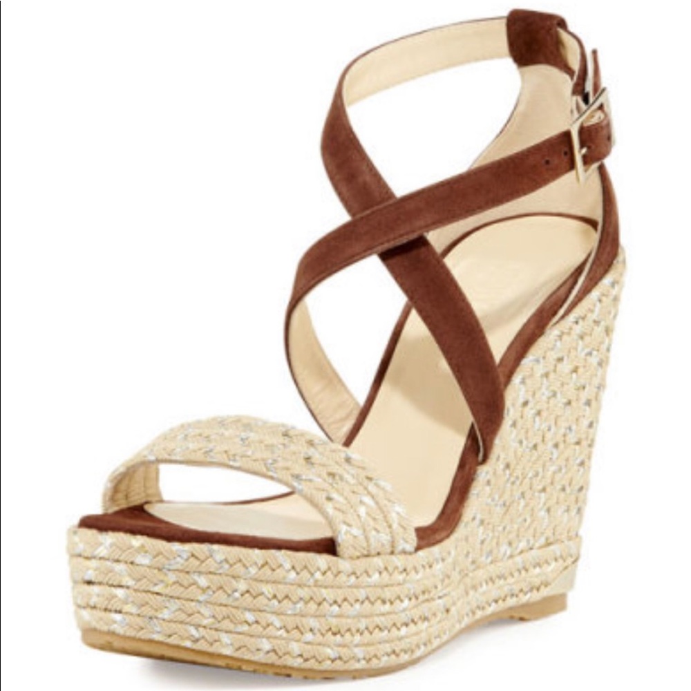 Jimmy Choo Portia Suede Mahogany Espadrille